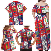 Wallis And Futuna Christmas Family Matching Off Shoulder Maxi Dress and Hawaiian Shirt Festive Beach Vibes LT05 - Polynesian Pride