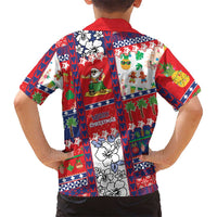 Wallis And Futuna Christmas Family Matching Off Shoulder Short Dress and Hawaiian Shirt Festive Beach Vibes LT05 - Polynesian Pride