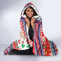 Wallis And Futuna Christmas Hooded Blanket Festive Beach Vibes - Polynesian Pride