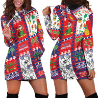 Wallis And Futuna Christmas Hoodie Dress Festive Beach Vibes - Polynesian Pride