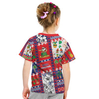 Wallis And Futuna Christmas Kid T Shirt Festive Beach Vibes - Polynesian Pride