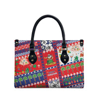 Wallis And Futuna Christmas Leather Bag Festive Beach Vibes - Polynesian Pride
