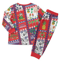 Wallis And Futuna Christmas Pajama Set Festive Beach Vibes - Polynesian Pride