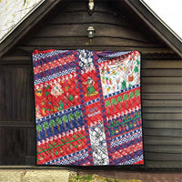 Wallis And Futuna Christmas Quilt Festive Beach Vibes - Polynesian Pride