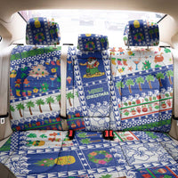 Northern Mariana Islands Christmas Back Car Seat Cover Festive Beach Vibes - Polynesian Pride