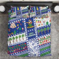 Northern Mariana Islands Christmas Bedding Set Festive Beach Vibes - Polynesian Pride