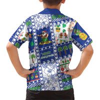 Northern Mariana Islands Christmas Family Matching Off Shoulder Short Dress and Hawaiian Shirt Festive Beach Vibes - Polynesian Pride