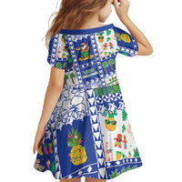 Northern Mariana Islands Christmas Family Matching Off Shoulder Short Dress and Hawaiian Shirt Festive Beach Vibes - Polynesian Pride
