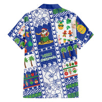 Northern Mariana Islands Christmas Family Matching Short Sleeve Bodycon Dress and Hawaiian Shirt Festive Beach Vibes LT05 - Polynesian Pride
