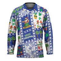 Northern Mariana Islands Christmas Hockey Jersey Festive Beach Vibes - Polynesian Pride