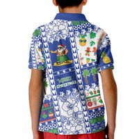 Northern Mariana Islands Christmas Kid Polo Shirt Festive Beach Vibes - Polynesian Pride