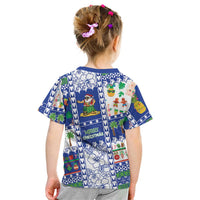Northern Mariana Islands Christmas Kid T Shirt Festive Beach Vibes LT05 - Polynesian Pride