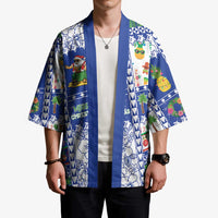 Northern Mariana Islands Christmas Kimono Festive Beach Vibes - Polynesian Pride