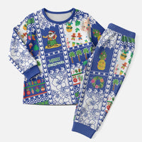 Northern Mariana Islands Christmas Pajama Set Festive Beach Vibes - Polynesian Pride