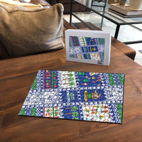 Northern Mariana Islands Christmas Puzzle Festive Beach Vibes - Polynesian Pride