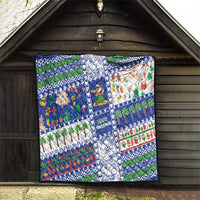 Northern Mariana Islands Christmas Quilt Festive Beach Vibes - Polynesian Pride
