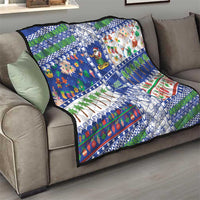 Northern Mariana Islands Christmas Quilt Festive Beach Vibes - Polynesian Pride
