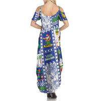 Northern Mariana Islands Christmas Summer Maxi Dress Festive Beach Vibes LT05 - Polynesian Pride