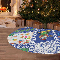 Northern Mariana Islands Christmas Tree Skirt Festive Beach Vibes - Polynesian Pride