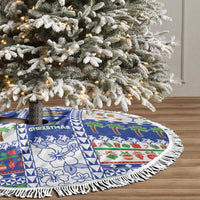 Northern Mariana Islands Christmas Tree Skirt Festive Beach Vibes - Polynesian Pride