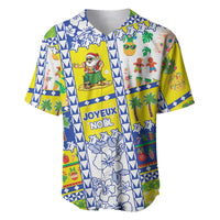 New Caledonia Christmas Baseball Jersey Festive Beach Vibes LT05 Yellow - Polynesian Pride