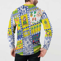 New Caledonia Christmas Button Sweatshirt Festive Beach Vibes - Polynesian Pride