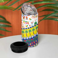 New Caledonia Christmas 4 in 1 Can Cooler Tumbler Festive Beach Vibes - Polynesian Pride