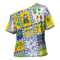 New Caledonia Christmas Cross Shoulder Shirt Festive Beach Vibes - Polynesian Pride
