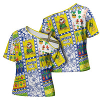 New Caledonia Christmas Cross Shoulder Shirt Festive Beach Vibes LT05 - Polynesian Pride