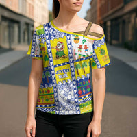 New Caledonia Christmas Cross Shoulder Shirt Festive Beach Vibes LT05 - Polynesian Pride