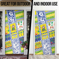 New Caledonia Christmas Door Cover Festive Beach Vibes - Polynesian Pride