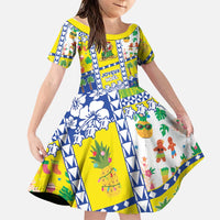 New Caledonia Christmas Family Matching Short Sleeve Bodycon Dress and Hawaiian Shirt Festive Beach Vibes - Polynesian Pride