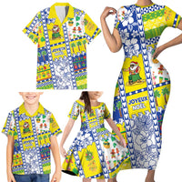 New Caledonia Christmas Family Matching Short Sleeve Bodycon Dress and Hawaiian Shirt Festive Beach Vibes - Polynesian Pride