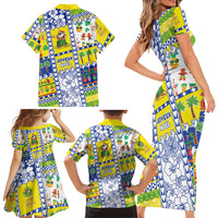 New Caledonia Christmas Family Matching Short Sleeve Bodycon Dress and Hawaiian Shirt Festive Beach Vibes - Polynesian Pride