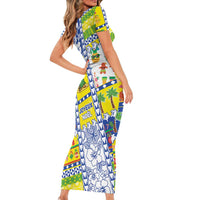 New Caledonia Christmas Family Matching Short Sleeve Bodycon Dress and Hawaiian Shirt Festive Beach Vibes - Polynesian Pride