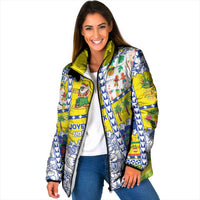 New Caledonia Christmas Padded Jacket Festive Beach Vibes - Polynesian Pride