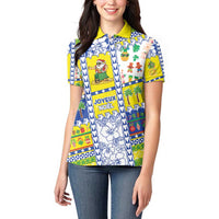 New Caledonia Christmas Women Polo Shirt Festive Beach Vibes - Polynesian Pride