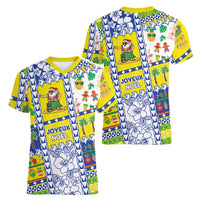 New Caledonia Christmas Women V-Neck T-Shirt Festive Beach Vibes LT05 - Polynesian Pride