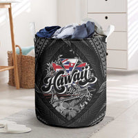 Hawaii November 28th Laundry Basket Kanaka Maoli Tribal Pattern LT05 Black - Polynesian Pride