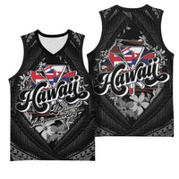 Hawaii November 28th Basketball Jersey Kanaka Maoli Tribal Pattern - Polynesian Pride