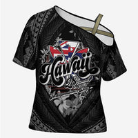 Hawaii November 28th Cross Shoulder Shirt Kanaka Maoli Tribal Pattern - Polynesian Pride