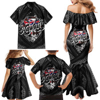 Hawaii November 28th Family Matching Mermaid Dress and Hawaiian Shirt Kanaka Maoli Tribal Pattern - Polynesian Pride