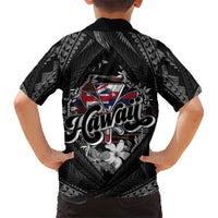 Hawaii November 28th Family Matching Off Shoulder Maxi Dress and Hawaiian Shirt Kanaka Maoli Tribal Pattern LT05 - Polynesian Pride