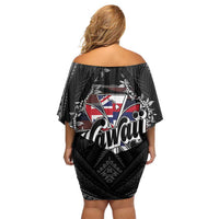 Hawaii November 28th Family Matching Off Shoulder Short Dress and Hawaiian Shirt Kanaka Maoli Tribal Pattern - Polynesian Pride