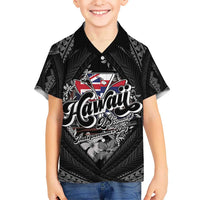 Hawaii November 28th Kid Hawaiian Shirt Kanaka Maoli Tribal Pattern LT05 Kid Black - Polynesian Pride