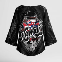 Hawaii November 28th Kimono Sleeve Blouse Kanaka Maoli Tribal Pattern - Polynesian Pride