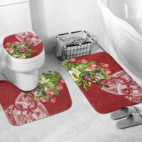 Puerto Rico Coqui Frog Bathroom Set Tropical Flowers Polynesian Style - Polynesian Pride
