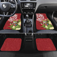 Puerto Rico Coqui Frog Car Mats Tropical Flowers Polynesian Style - Polynesian Pride