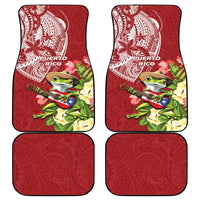 Puerto Rico Coqui Frog Car Mats Tropical Flowers Polynesian Style - Polynesian Pride