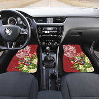 Puerto Rico Coqui Frog Car Mats Tropical Flowers Polynesian Style - Polynesian Pride